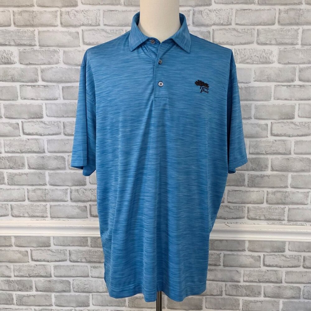 FootJoy Heathered Blue Torrey Pines Golf Polo Sport Athleisure Men XL